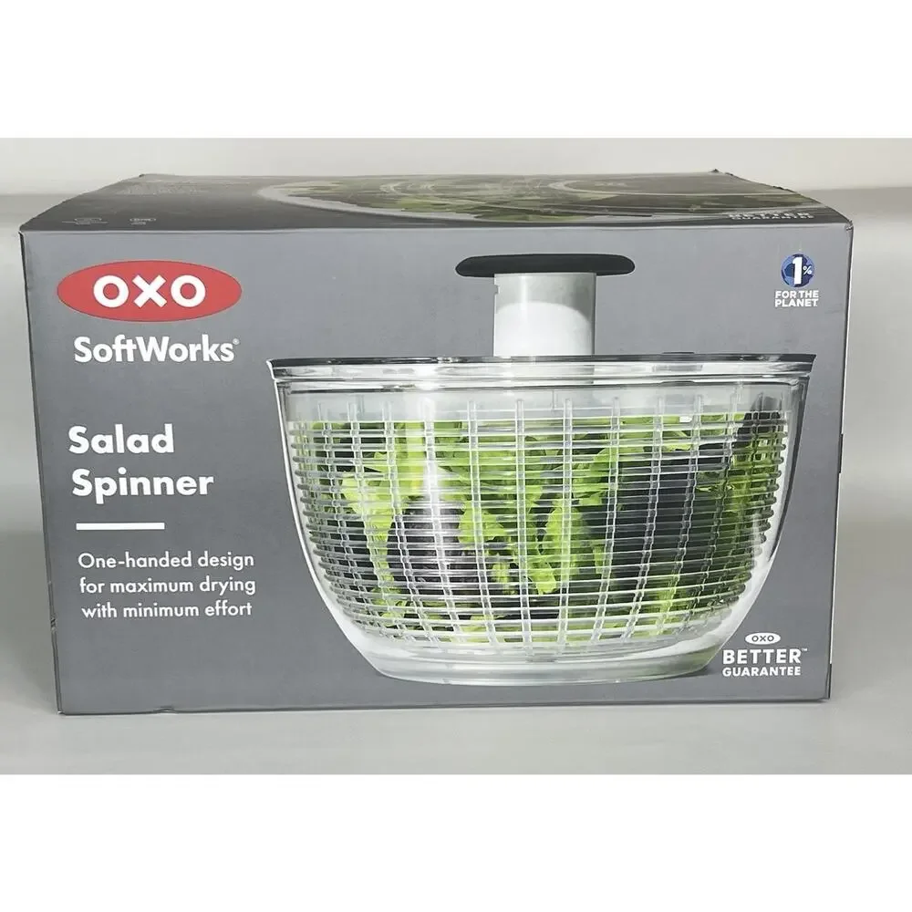 OXO SoftWorks Salad Spinner Large One-Hand Pump BPA Free New In Box Kitchen - Picture 3 of 4